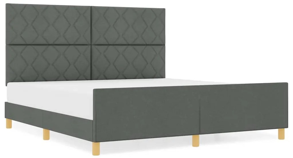 Estrutura de Cama vidaXL Cinza Escuro 180x200 cm de Tecido