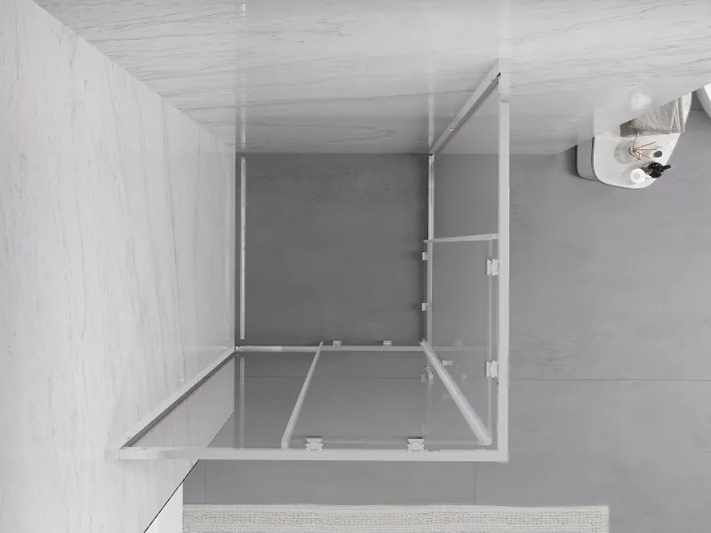 Mexen Exo-S Duo cabine de duche quadrada de correr 100 x 100 cm, transparente, cromada - 8111-100-100-01-00