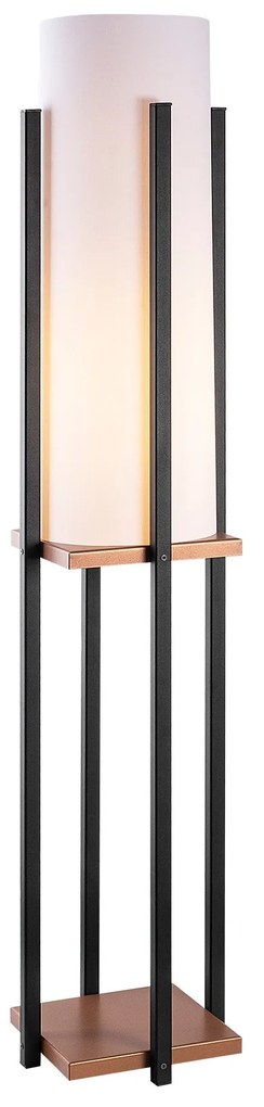 Candeeiro de Pé 7127 – Preto e Cobre – 25 x 25 x 130 cm