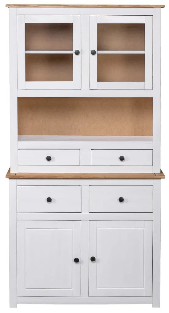 Armário alto 93x40,5x180 cm pinho maciço Panama branco