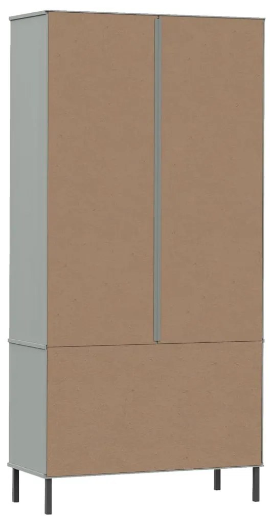 Estante c/ pernas metal 85x35x172,5 cm madeira OSLO cinzento