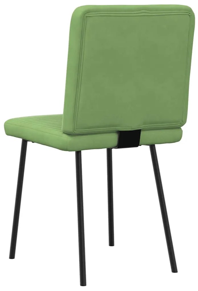 Cadeiras de jantar 2 pcs veludo verde-claro