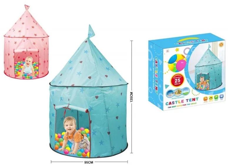 Tenda para crianças Castelo Príncipe / Princesa com bolas incluídas Azul