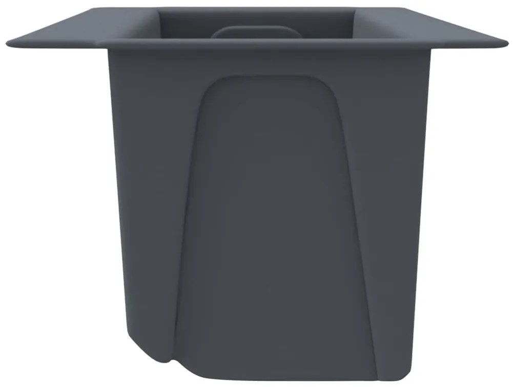 Floreiras para paletes Euro 12 pcs 36x13,5x9,5 cm PP cinzento