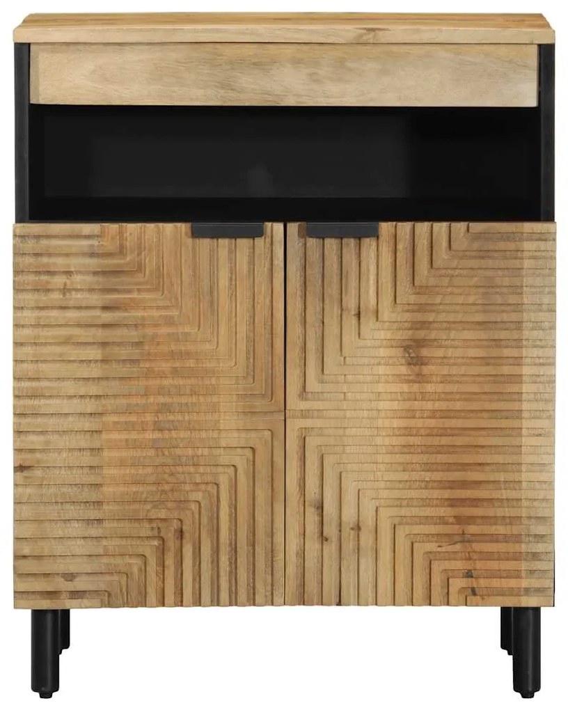 Aparador castanho 60x33x75 cm madeira de mangueira maciça