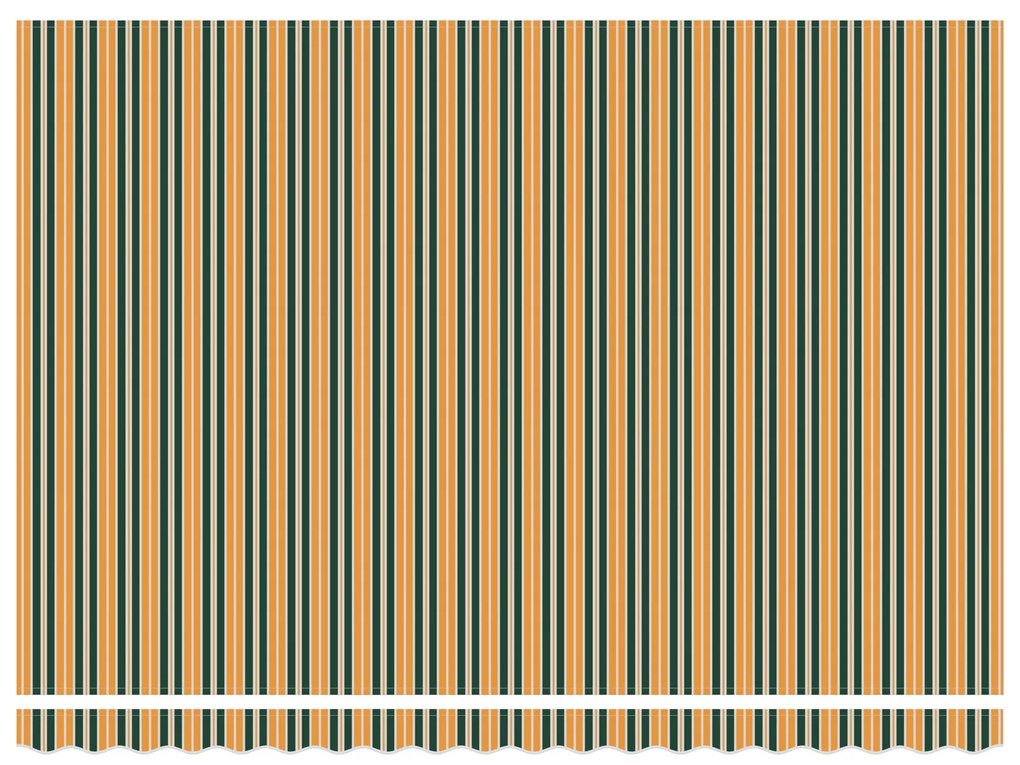 Toldo Retrátil Manual vidaXL Verde e Amarelo 450x350 cm