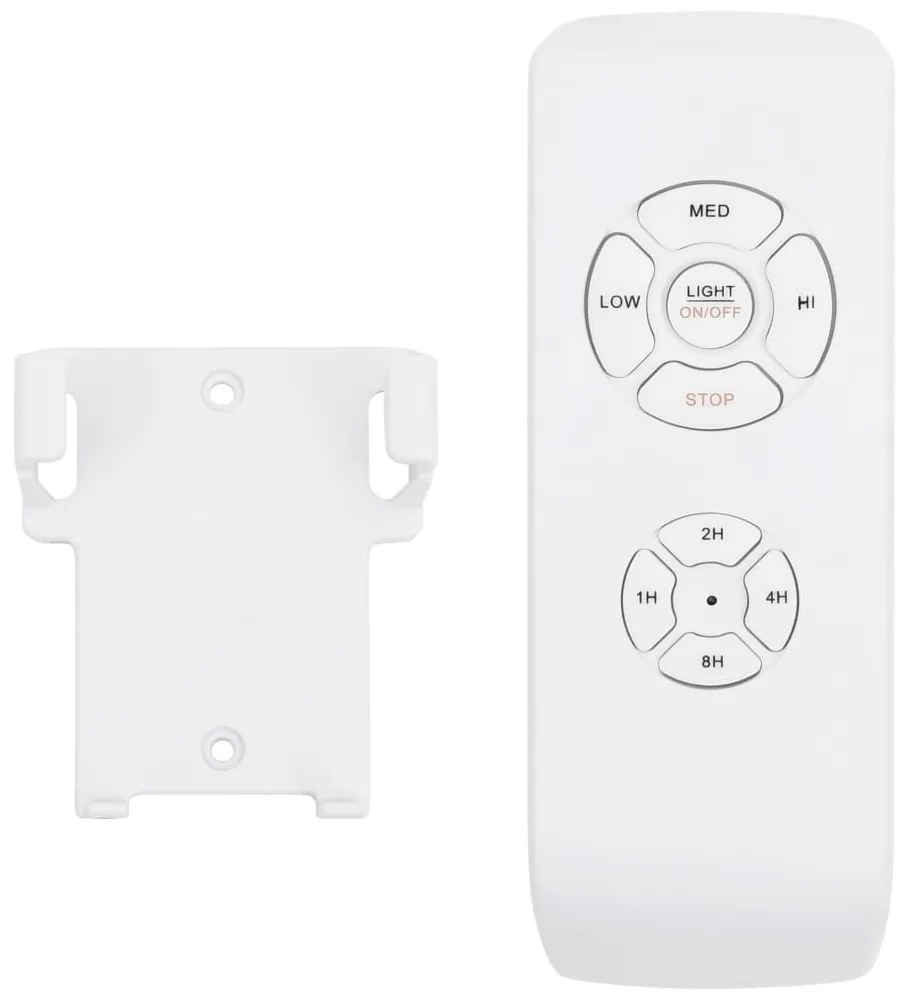 Ventoinha de teto c/ luz e controlo remoto 76 cm castanho-claro
