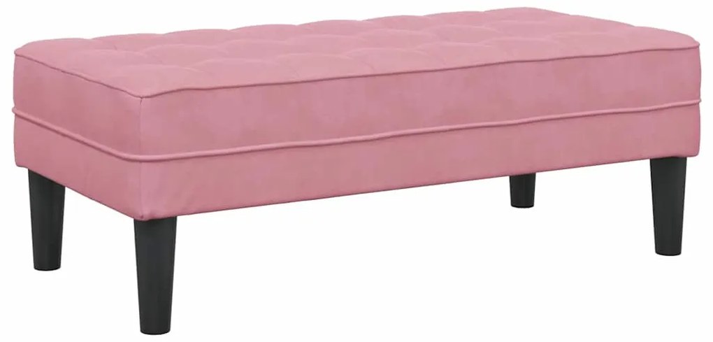Banco Rosa 113x57x39 cm Veludo
