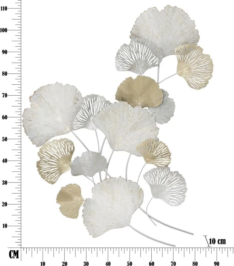 PAINEL DE FERRO 3D DE PAREDE SILVY CM 85,5X10X113 MULTICOLOR