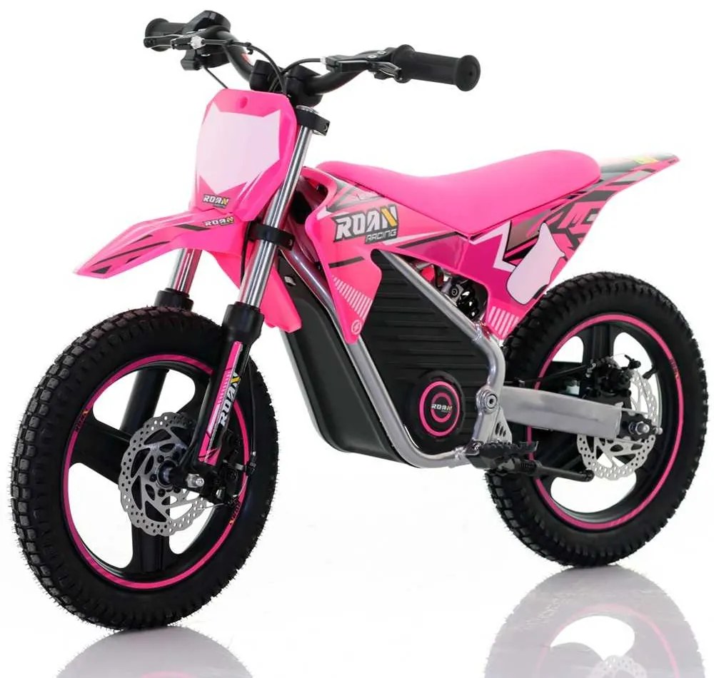 Mini moto elétrica para crianças Minicross electrica 350W 14/14" Warrior MX-E350 Rosa