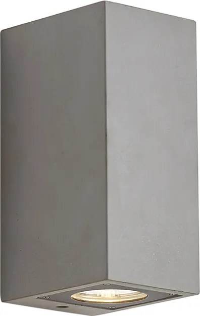 Candeeiro de parede exterior moderno cinzento 2-luzes IP44 - Pompei