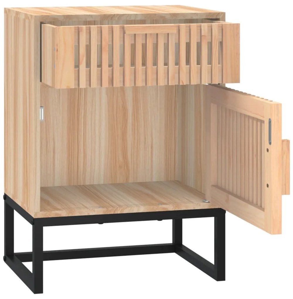 Mesa de cabeceira 40x30x55,5 cm derivados de madeira e ferro