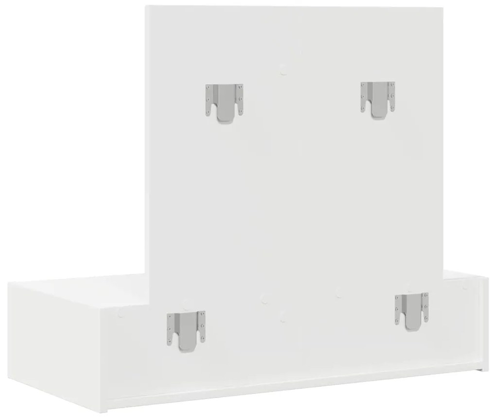 Mesa de Maquiagem Suspensa Branca 83x40x70 cm