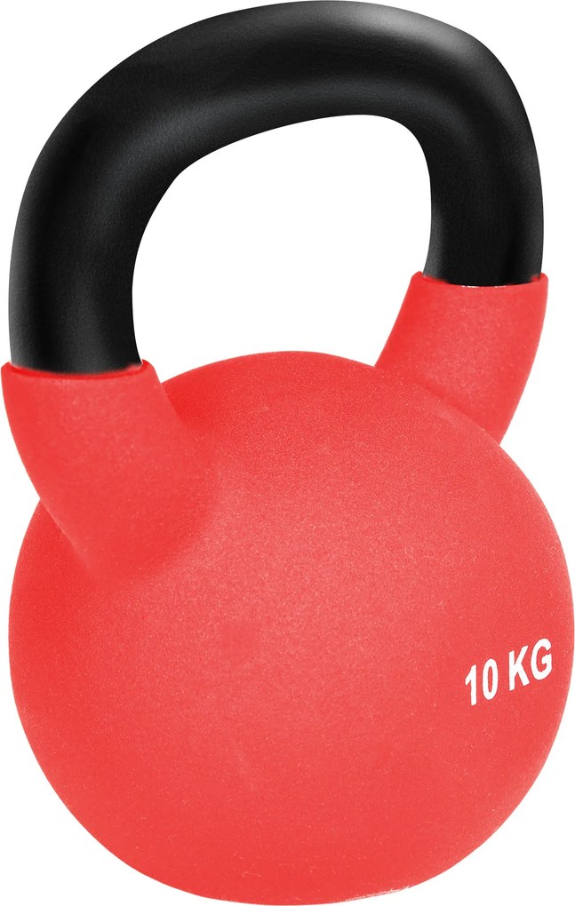 HOMCOM Peso Fundido 10kg Neoprene Vermelho Treino Musculação Antiderrapante Ergonómico | Aosom Portugal