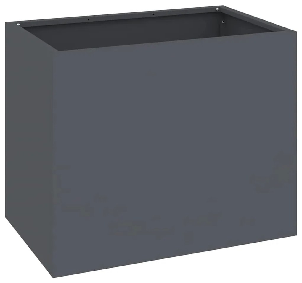 Vaso de Jardim Antracite 50 x 32 x 40 cm Aço laminado a frio