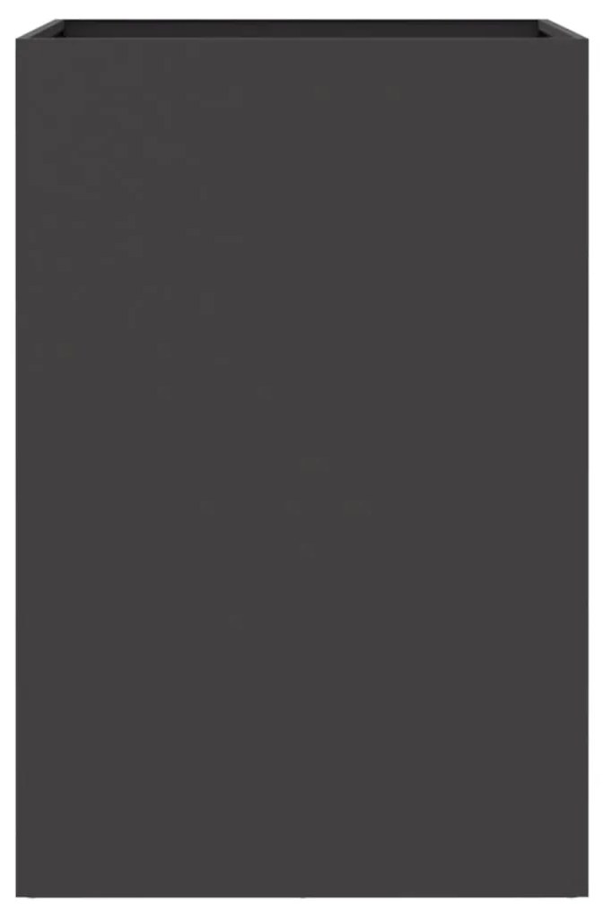 Vaso/floreira 52x48x75 cm aço preto
