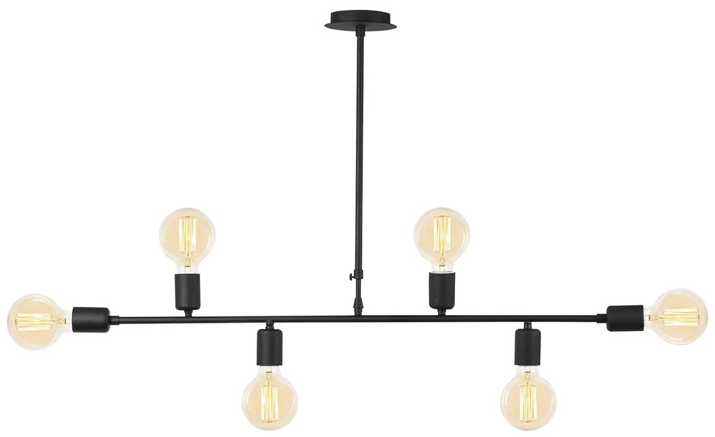 Chandelier Truva – Preto – 94 cm