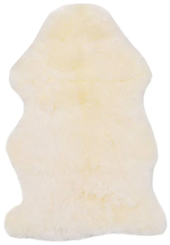 vidaXL Tapete em pele de carneiro 60x90 cm branco