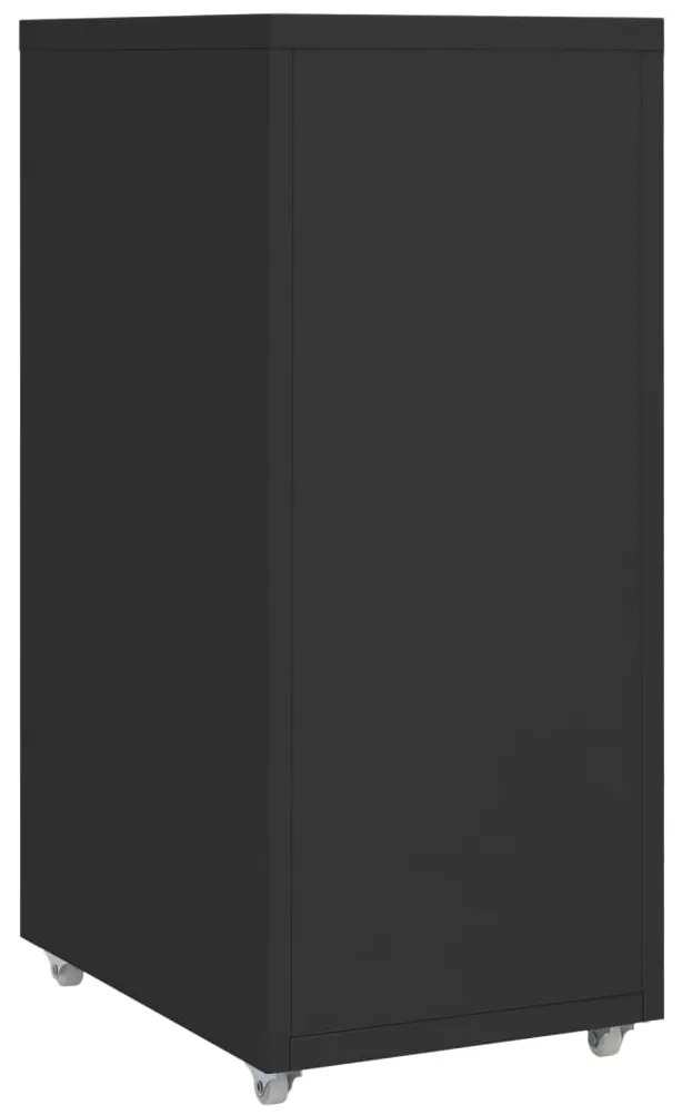 Arquivador móvel 28x41x69 cm metal preto