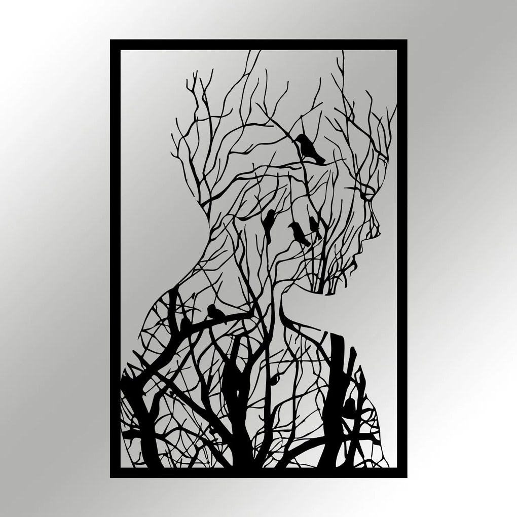 Acessório Decorativo em Metal Arakan – Preto – 42 x 62 cm