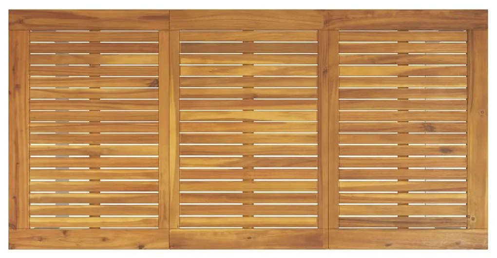 Mesa de Jantar Externa vidaXL Cinza 160x80x75 cm Aço e Madeira Sólida