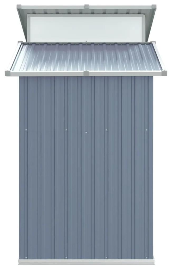 Abrigo de jardim 270x130x208,5 cm aço galvanizado cinzento