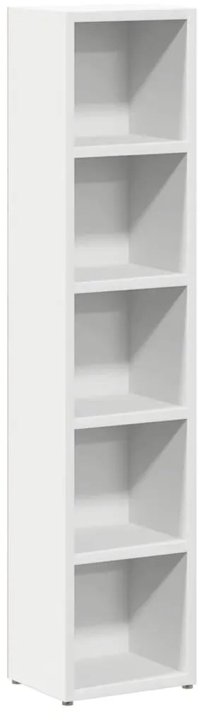 Armários para CD 2 pcs 21x16x93,5 cm contraplacado branco