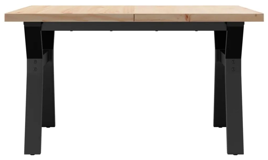 Mesa de centro estrutura em Y 80x80x45,5 cm pinho/aço