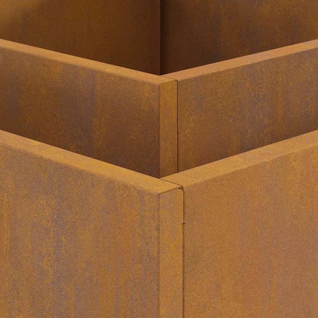 Fogueira vidaXL Quadrada 80x80x40 cm Aço Weathering