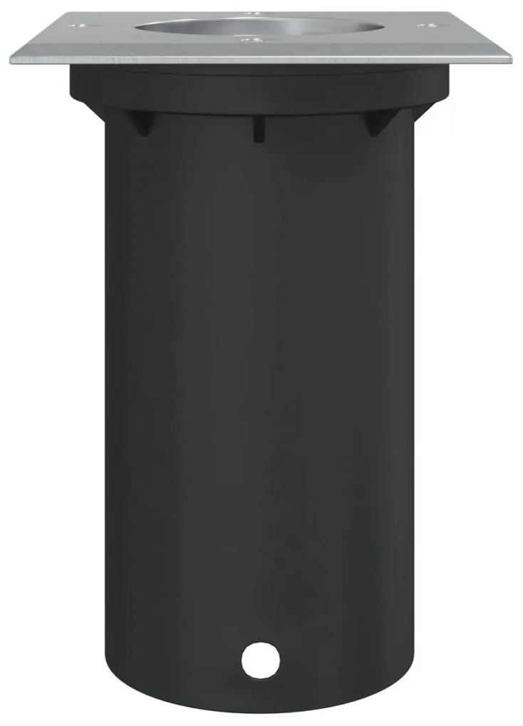 Candeeiro de solo para exterior quadrado alumínio fundido preto