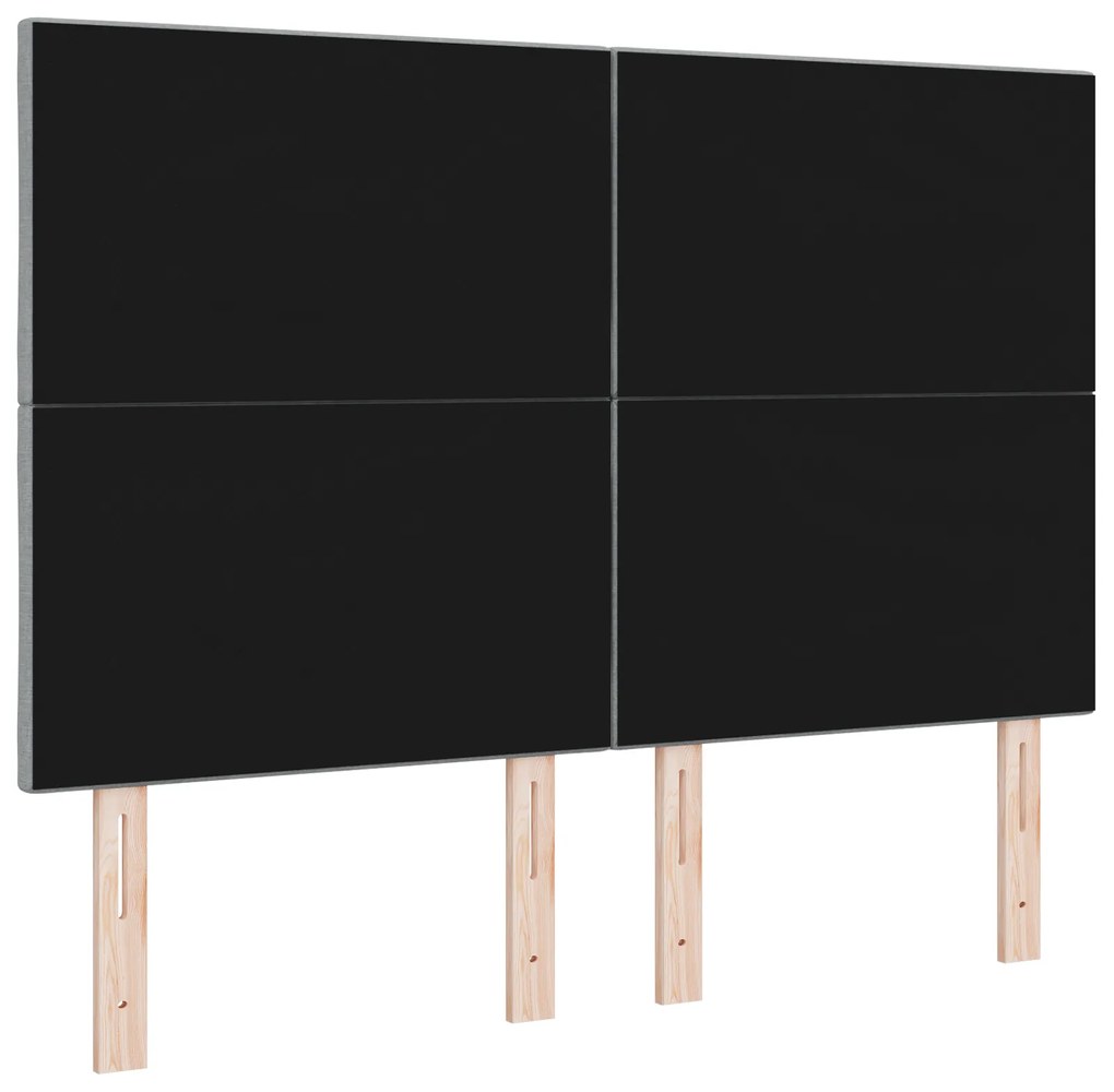 Cabeceira Design de Blocos de Diamante Cinza Claro 160 cm Tecido