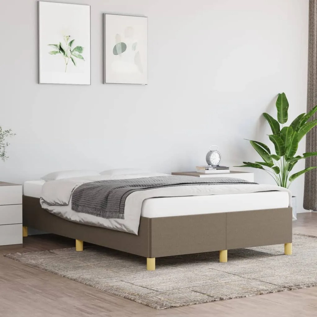 Estrutura cama sem colchão 120x200 cm tecido cinza-acastanhado