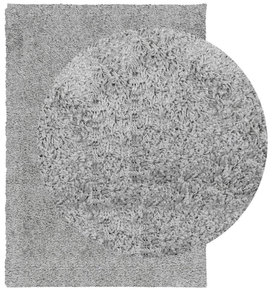 Tapete shaggy de pelo alto PAMPLONA 120x170 cm cinzento