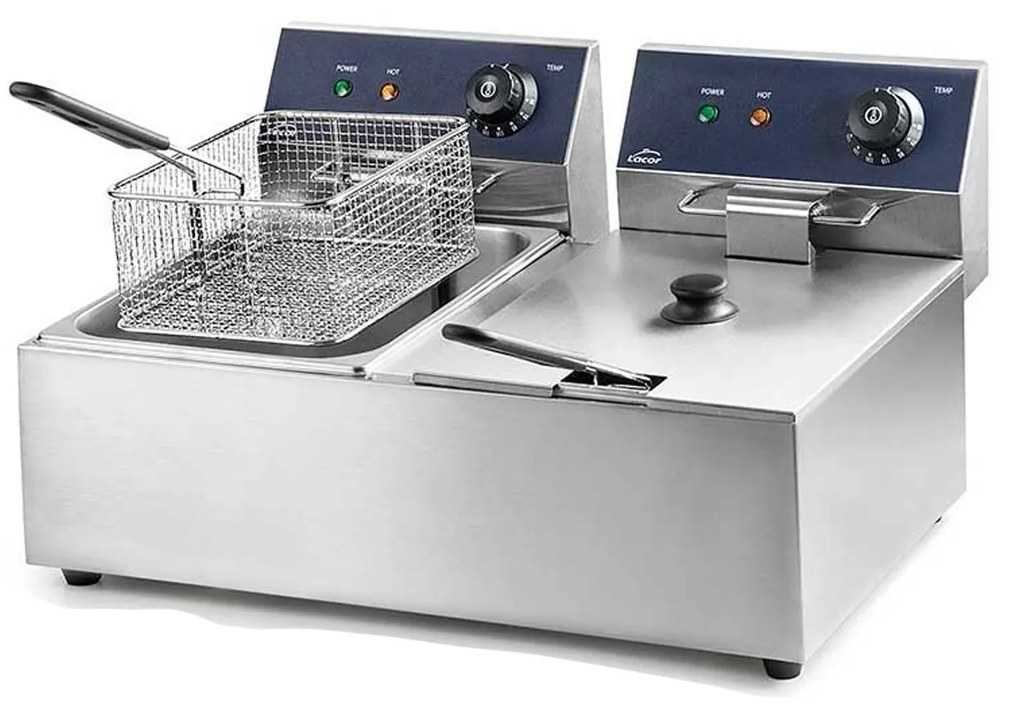 Fritadeira Elétrica Profissional Dupla 2X2500W 2X6L