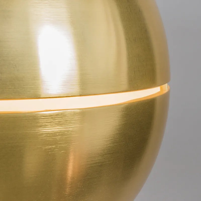 Candeeiro de suspensão Art Déco dourado 50 cm - Slice