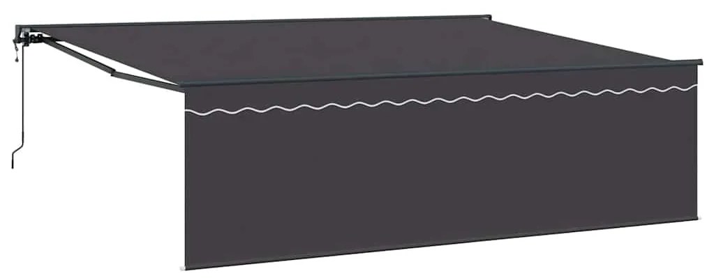 Toldo Retrátil Manual Antracite Cinzento 450 × 300 cm