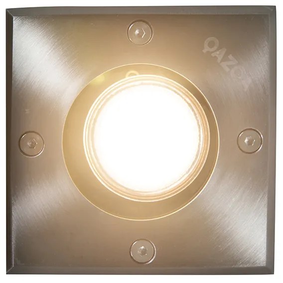 Conjunto de 5 projetores de solo em aço IP65 - Basic Square Moderno
