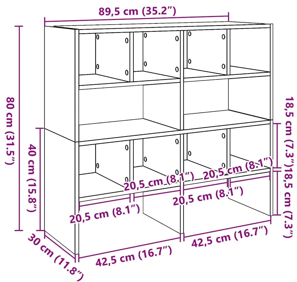 Sapateiras 2 pcs empilháveis 89,5x30x40 cm branco