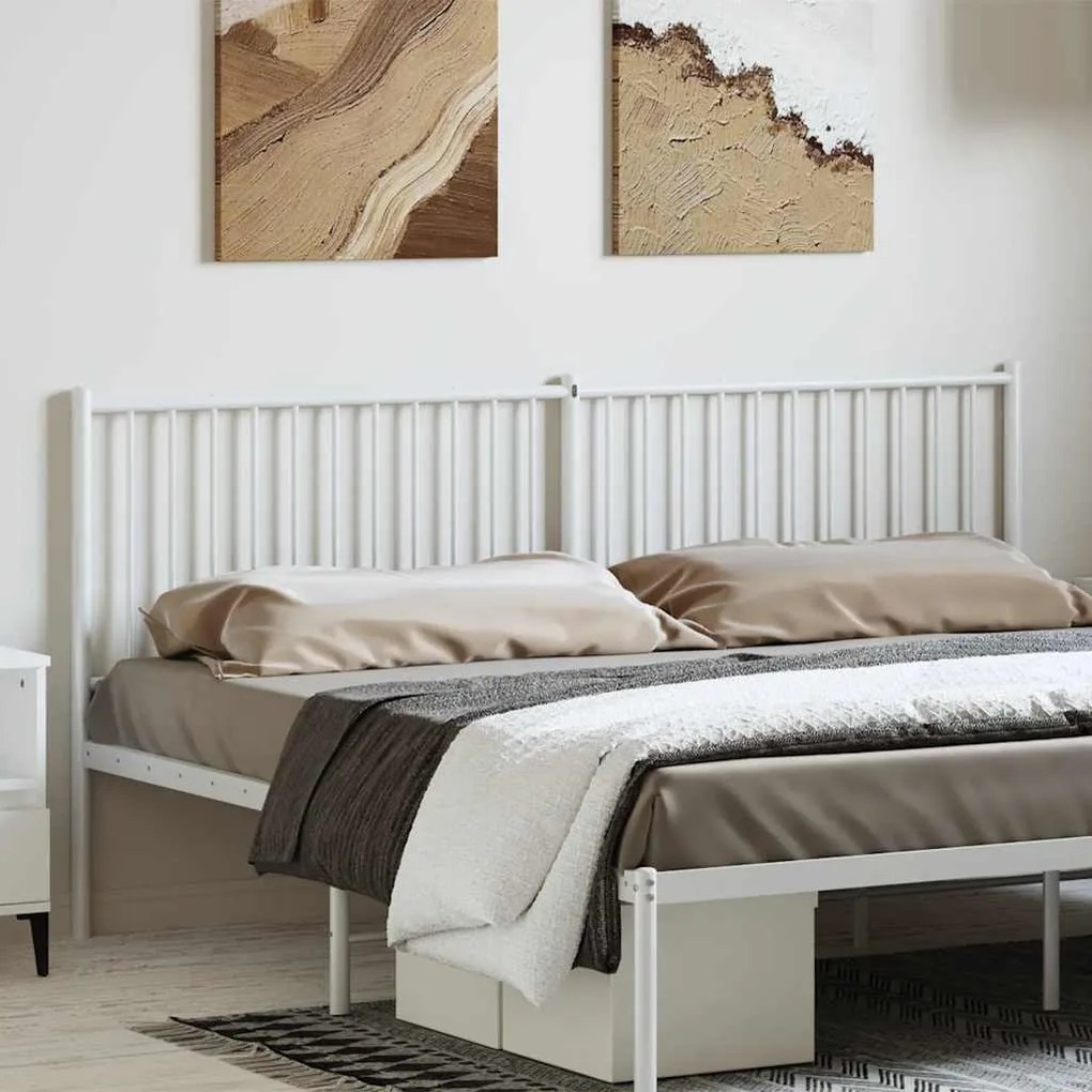 Cabeceira de cama 193 cm metal branco