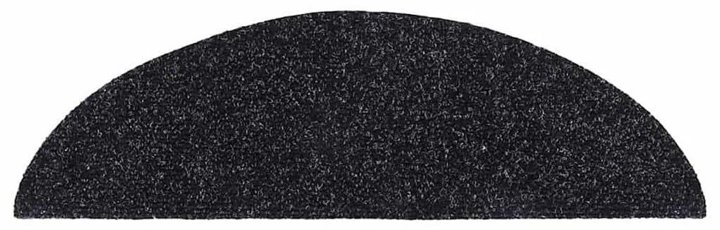 Tapetes de escada adesivos 20 pcs 56x17x3 cm preto
