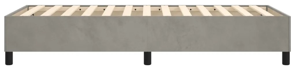 Estrutura de cama sem colchão 80x200 cm veludo cinzento-claro