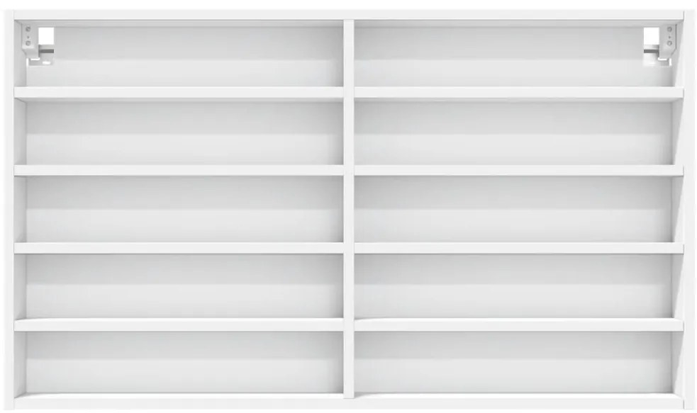 Armário vitrine 100x15x58 cm derivados de madeira branco