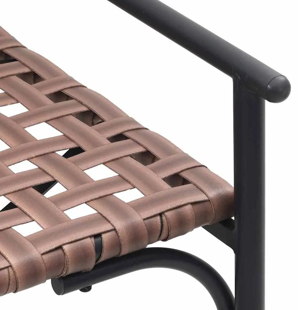 Banco de Jardim vidaXL Preto 113x79x75 cm Polirattan