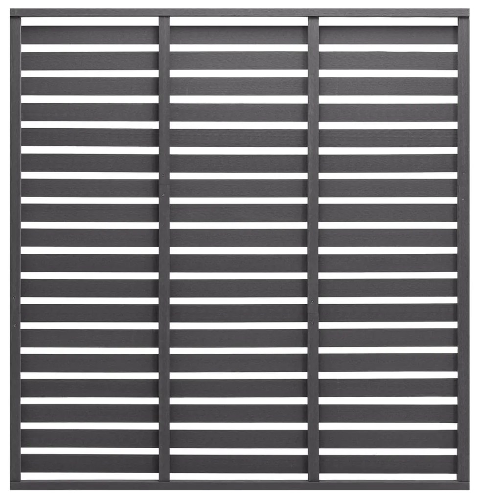 318110 vidaXL Painel de vedação 180x180 cm WPC cinzento