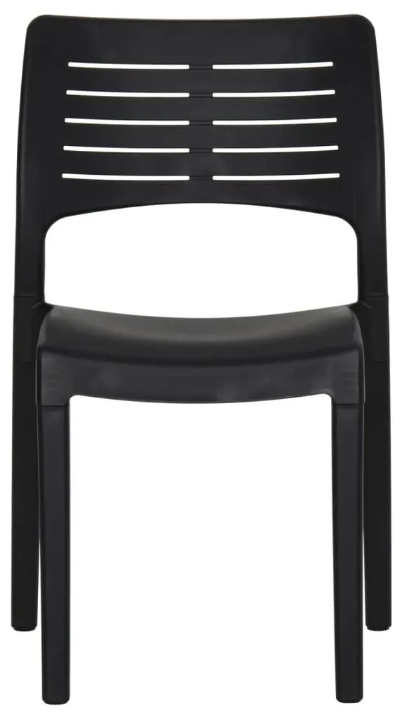 Cadeiras de jardim 2 pcs polipropileno antracite