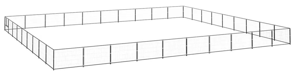 vidaXL Canil para cães 90 m² aço preto