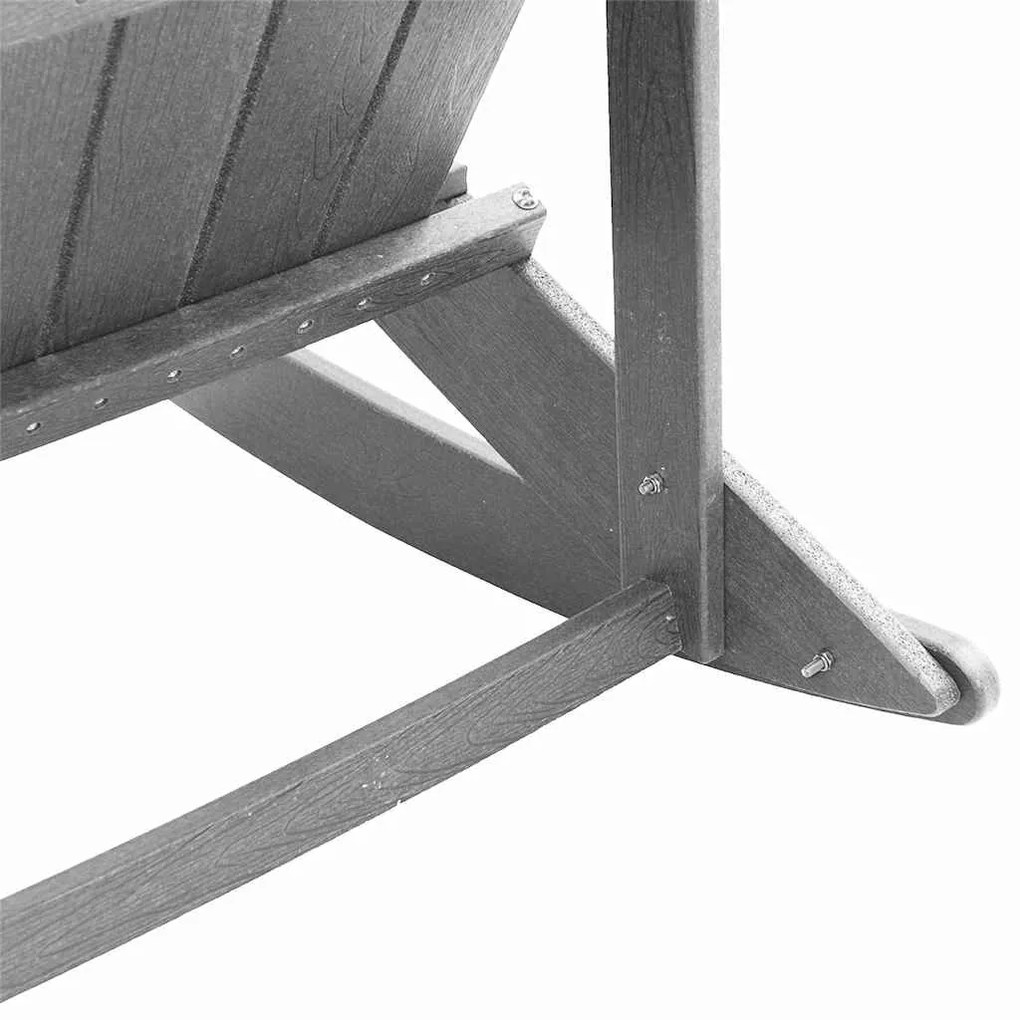 Cadeira de balanço Adirondack Cinzento-Claro 73.5x92x90 cm HDPE
