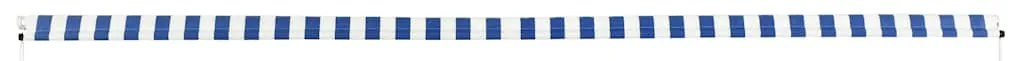 Toldo retrátil 350x150 cm azul e branco