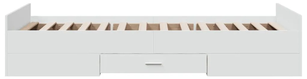 Estrutura de cama c/ gavetas 100x200cm derivados madeira branco