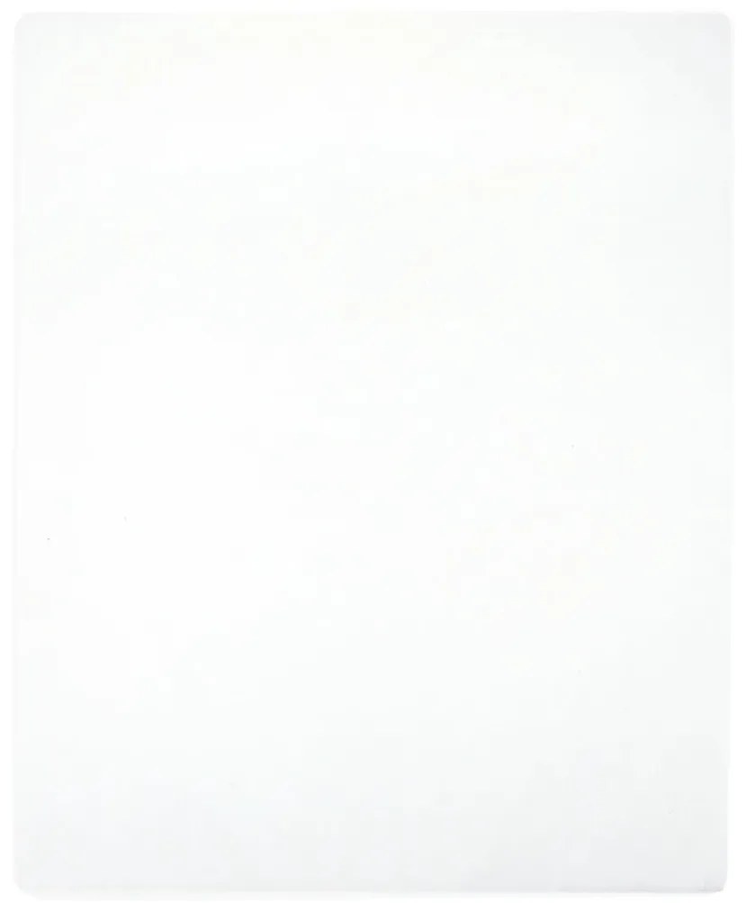 Lençol ajustável 140x200 cm algodão jersey branco